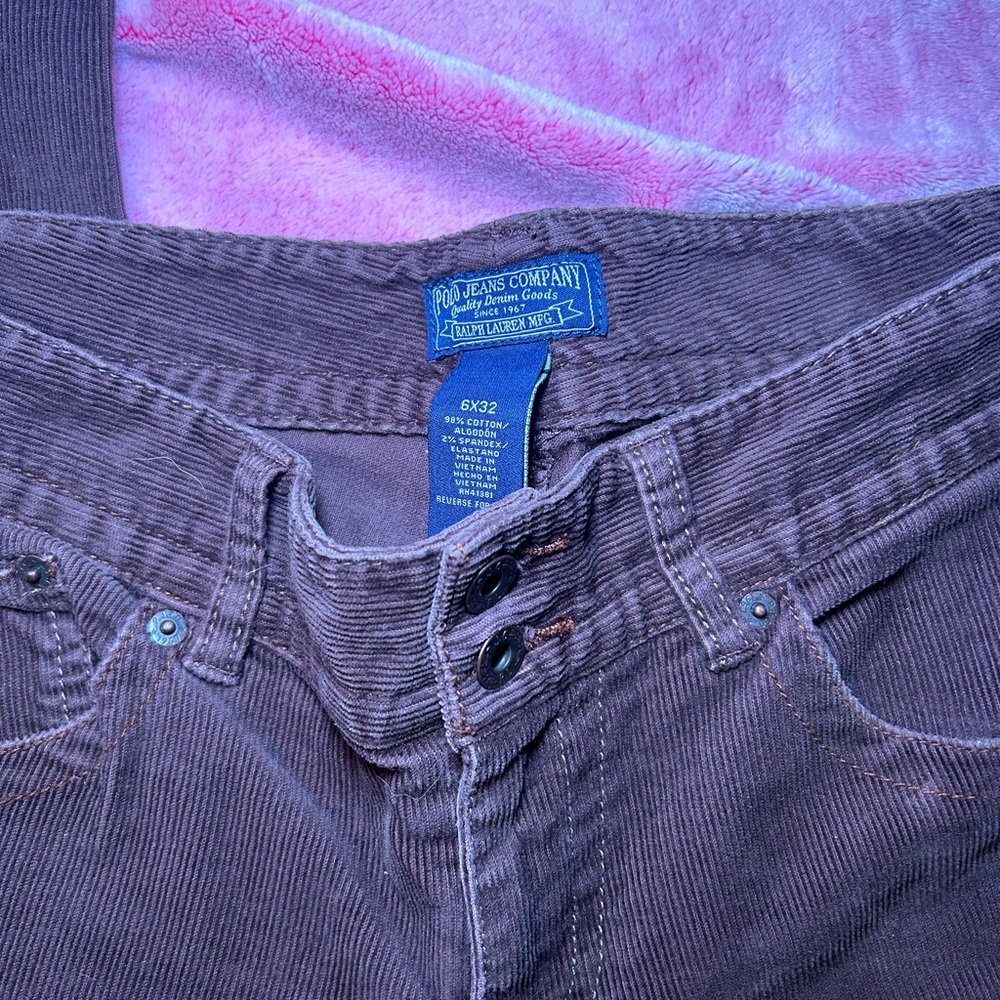 VINTAGE Ralph Lauren polo jeans company brown corduroy pants in size 6 x 32
